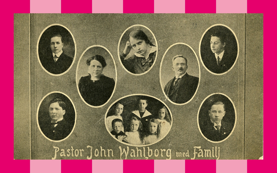 Kollage med porträttfoton över en familj. Foto. Kollage.
